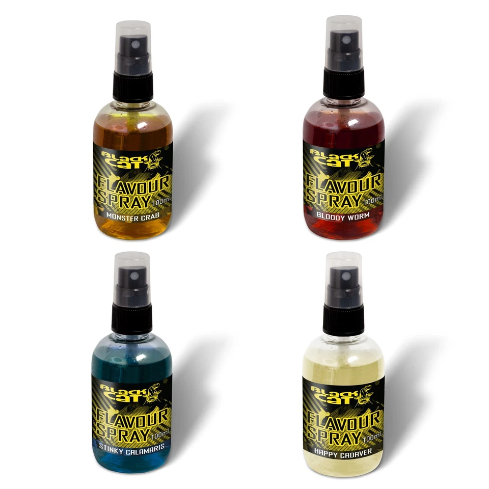 Black Cat Flavour Spray 100ml Lockstoff Waller Wels calamaris Worm Crab Cadaver - Bild 1 von 1