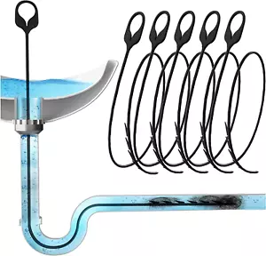 Drain Snake 30 Inch Hair Drain Clog Remover, Durable Nylon Sink Snake Drain Hair - Picture 1 of 12
