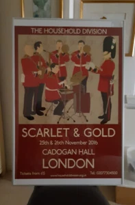 Original Framed Poster Of The Household Division Band - Imagen 1 de 3