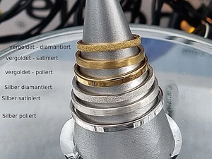 Sterling Silber 925 Ring schlicht 2mm breit flachrund auch diamantiert/vergoldet - Bild 1 von 18
