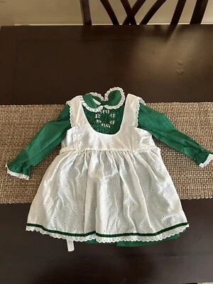 Vestido Vintage Polly Flinders Verde Calado a Mano Talla 4 Foto 1 de 4