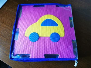 Baby-Puzzlematte, Kinderspielteppich, Spielmatte mit Tasche, Verkehrsmotive - Bild 1 von 3