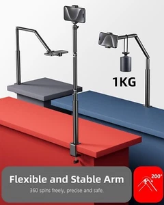 Articulating Phone Stand for Desktop - Best Design-Heavy Duty (BLK) New in Box - Picture 1 of 8