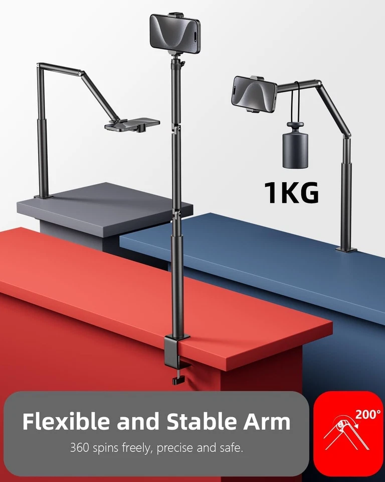 Articulating Phone Stand for Desktop - Best Design-Heavy Duty (BLK) New in Box - Image 1 of 4