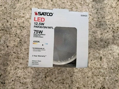 SATCO 12.5W PAR30SN LED 4000K 60 Degree Beam Angle Medium Base 120V - Image 1 of 4