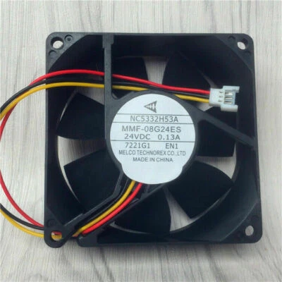 1pcs NC5332H53A MMF-08G24ES EN1 24V 0.13A 8025 8cm 3-pin Mitsubishi inverter fan - Image 1 of 3