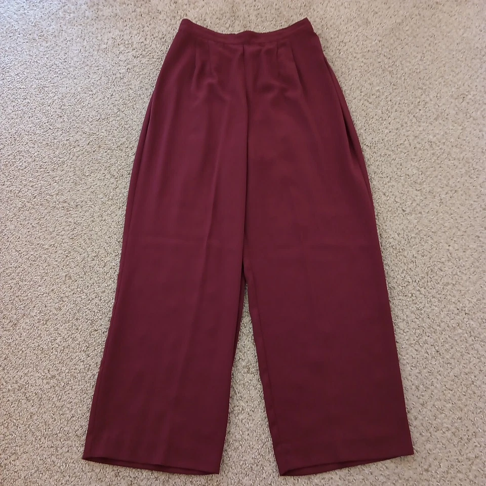Norton McNaughton Dress Pants Womens Medium Purple Pull On Pleated 26x27 - Image 1 of 4