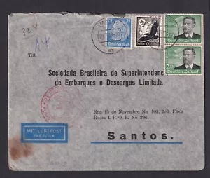 Germany 1939 Airmail Hamburg to Brazil on cover - Picture 1 of 1