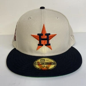 Hat Club 7 1/2 Houston Astros Best of Variety 25th Anniversary Patch Stone Navy - Picture 1 of 6