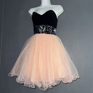 New w $154 Tags Blondie Nites Women’s Junior’s Prom Tulle Pink Dress XS 3 - Picture 1 of 8