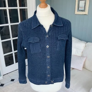 Liz Claiborne Denim and Cotton Cardigan Size L - Picture 1 of 12