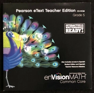 5th Grade enVision Math - Pearson eTEXT TEACHER EDITION  CD-ROM - (2012) - Image 1 of 3