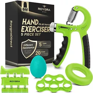roygra Hand Grip Strengthener, verstellbarer Griff Krafttrainer mit 4 Übungen - Bild 1 von 5
