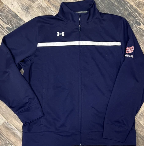 Under Armour Loose All Season Heat Washington Nationals Men's Full Zip Jacket XL Cover