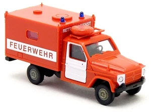 Herpa 742542 Roco 4019 - MB G-Klasse Wolf KTW Feuerwehr rot neutral 1:87 H0 - Picture 1 of 3