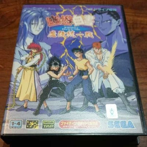 SEGA MEGA DRIVE YU YU Hakusho Makyo Toitsusen Unification War w/Box - Picture 1 of 4