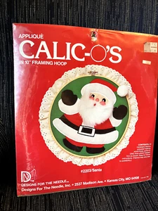KIT DE APLIQUES VINTAGE Calic-O's SANTA 10" ARO DE MARCO Vacaciones Navidad Kit - Imagen 1 de 2