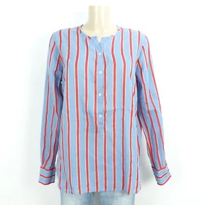 ROBERT FRIEDMAN Bluse Damen Hemd Streifen Blau Rot Gr. L 40 - Bild 1 von 4