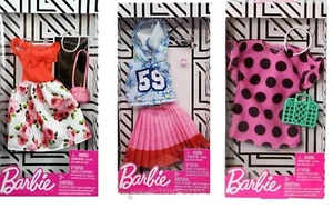 Barbie Fashion Pack Doll Clothes Dress Outfit Trendy Accessory Bag + Necklace - Picture 1 of 4