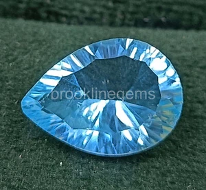 4.35 CT PEAR SHAPE NATURAL BLUE AQUAMARINE EGL CERTIFIED LOOSE GEMSTONE 5AOD - Picture 1 of 8