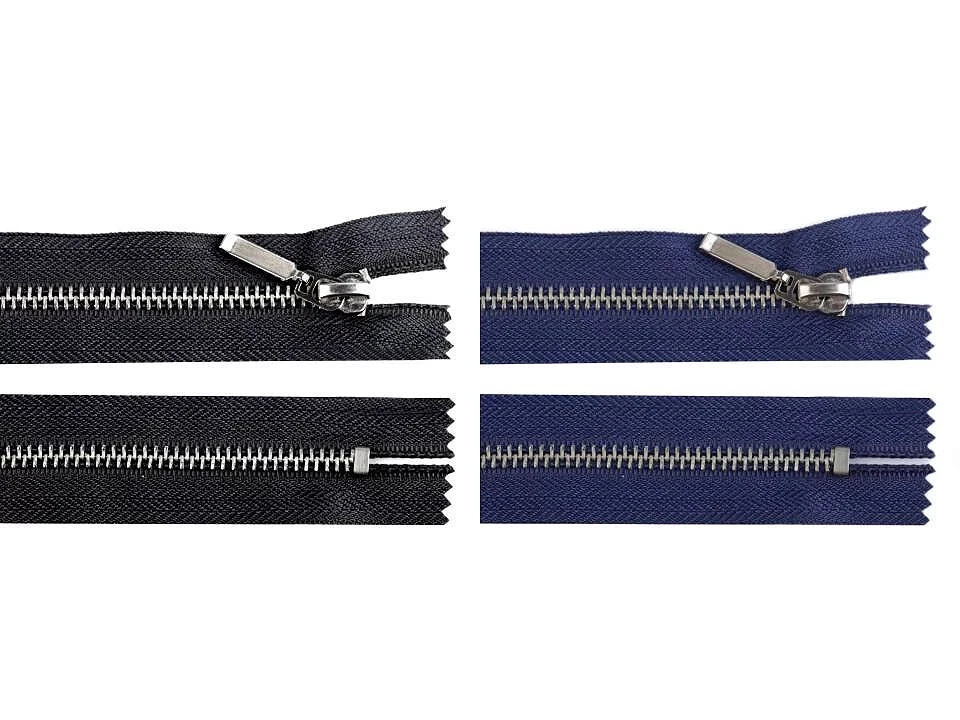 MARKENLOS 2) Reißverschluss Metall 6 mm nicht teilbar Autolock 14 16 cm Jacke Hose Tasche