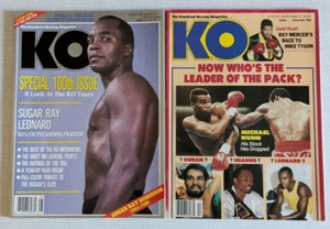 Lote de revistas de boxeo KO agosto y diciembre de 1989 Sugar Ray Leonard Nunn Nuevo de Lote Antiguo - Imagen 1 de 2