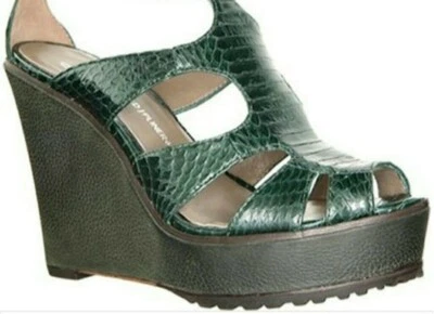 Sandalia de cuña con plataforma Lisa for Donald Pliner GREEN SNAKE 9,5 M -- ahora $79 Foto 1 de 2
