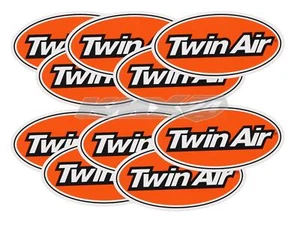 TWIN AIR Calcomanía Oval Set Pegatinas 82x42mm Naranja/Blanco/Negro 10 Piezas - Imagen 1 de 2