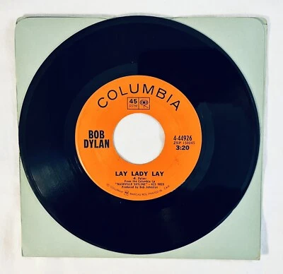 Bob Dylan (Lay Lady Lay/Peggy Day) 7" Vinyl [Columbia, 1969 Canada] VG - Image 1 of 4