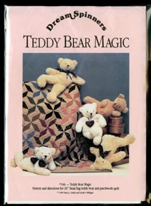 Dream Spinners #166 TEDDY BEAR MAGIC 20" Bean Bag Bear Craft Sewing Pattern - Picture 1 of 2