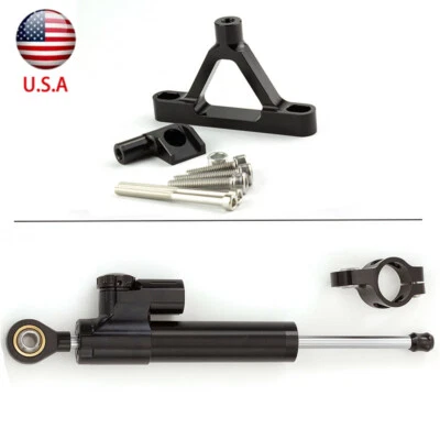 适用于 Ninja ZX6R 2007 - 2008 ZX10R 2004 - 2005 数控转向阻尼器支架安装套件 — 第 1/4 张图片