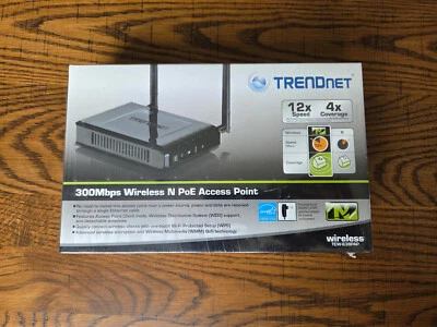 New Sealed TrendNet Wireless N 300Mbps PoE Access Point TEW-638PAP - Image 1 of 4