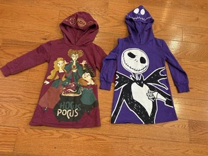 Girls Halloween Hooded Sweatshirts - Hocus Pocus and Nightmare Before Christmas - Picture 1 of 3