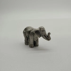 Vintage Miniatur Zinn Rüssel oben Elefant Figur - Bild 1 von 8