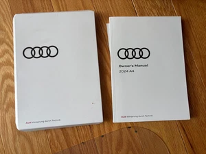 Original 2024 AUDI A4 Owners Manual with White Audi Case - Picture 1 of 4
