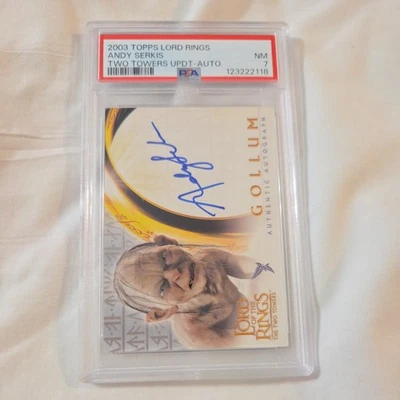 TOPPS ANDY SERKIS GOLLUM LORD OF THE RINGS AUTOGRAPH TTT Auto PSA 7 Mint - Image 1 of 2