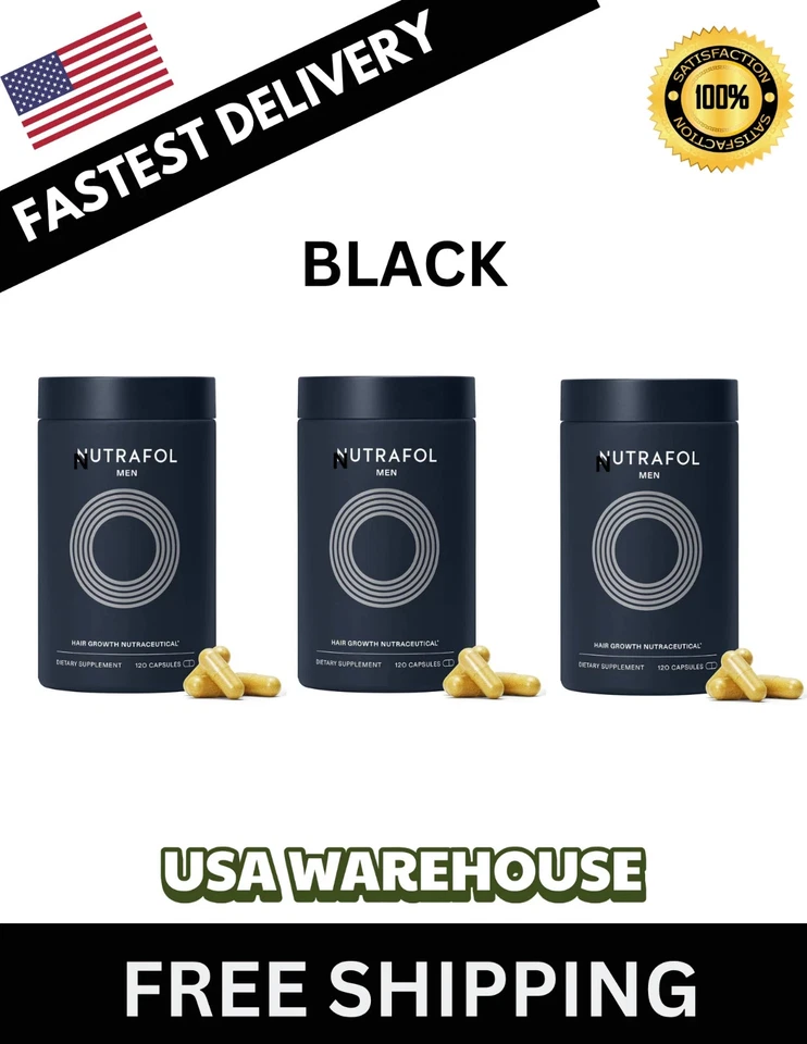 Paquete de 3 UTRAFOL Crecimiento del Cabello para Hombres en Botella de Vidrio/Total 360 Cápsulas Exp 10/2026 Foto 1 de 1