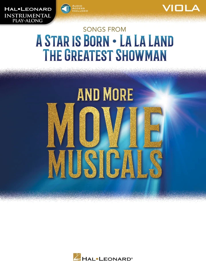 Movie Musicals for Viola Solo Instrumental Play-Along Sheet Music Book & Audio - Image 1 of 1