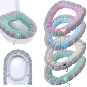 Soft Toilet Seat Cover Pads, Stretchable Washable Toilet Seat Cushion Cover w... - Picture 1 of 6