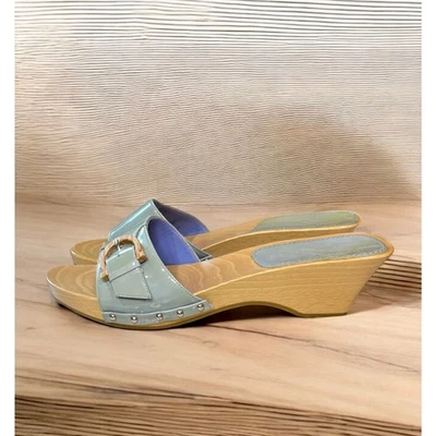 Винтажные горки из лакированной телячьей кожи Ferragamo Gelsomino размер 6B  - Изображение 1 из 4