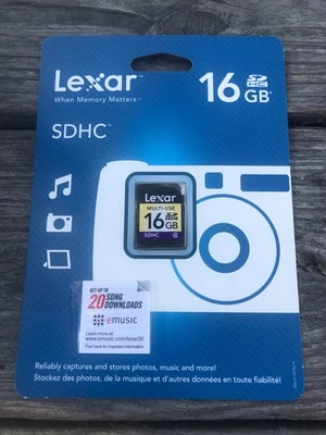 New Lexar 16GB SDHC Memory Card SD16GABTBF Sealed - Image 1 of 2