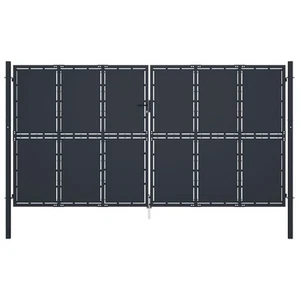 Poort 100x125 cm Staal Antraciet Hekpoort Omheiningspoort Poorten Hek vidaXL - Afbeelding 1 van 112