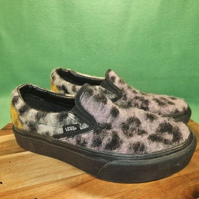 Zapatilla deportiva VANS clásica sin cordones profesional multicolor difusa con estampado de leopardo para mujer talla 5,5 Foto 1 de 4