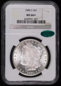 1880 S Morgan Silver Dollar NGC MS-66+ CAC CAC - Picture 1 of 4