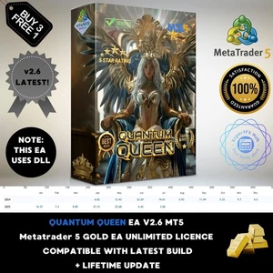 v2.6 Quantum Queen EA Gold Expert Advisor MT5 Metatrader Forex Robot Unlimited - Picture 1 of 8