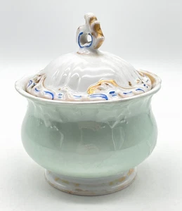 Antigua olla de azúcar MEISSEN porcelana lata tapa lata azucarero azucarero - Imagen 1 de 12