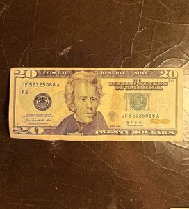 2009 Jackson $20 Dollar Bill Misaligned Sheet Print - Picture 1 of 2