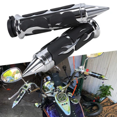 Empuñaduras de manillar de 1" para motocicleta Harley Touring Electra Glide Road King Foto 1 de 4