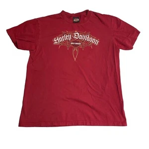Harley-Davidson Waukon Iowa IA T-Shirt Large Red 2012 Distressed - Picture 1 of 9
