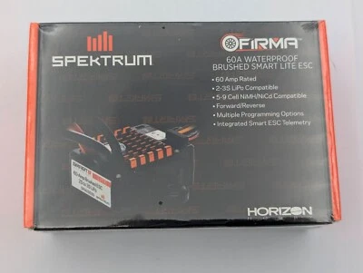 Spektrum SPMXSE60 Firma 60 Amp Lite Smart Waterproof Brushed ESC BRAND NEW! - Image 1 of 4